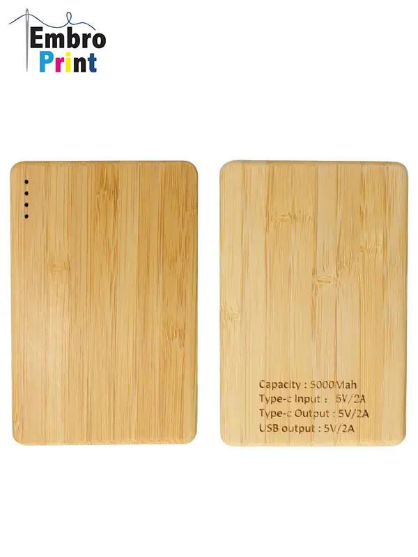 Eco Friendly Bamboo Powerbank 5000 mAh